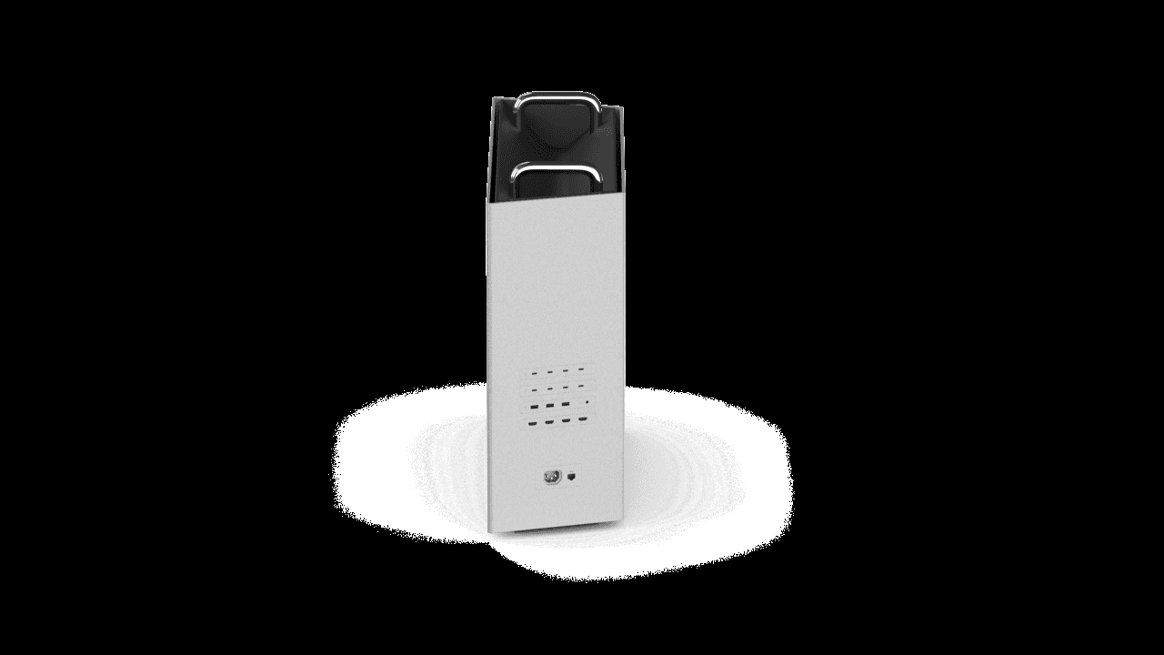 Studio Pro’s built-in port field — USB-C only, with no legacy connectors.